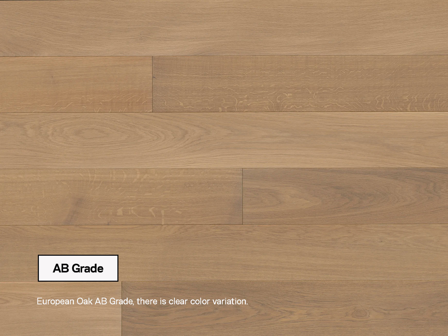 European Oak ABCD Grade, there is clear color variation